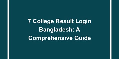 7 college result login